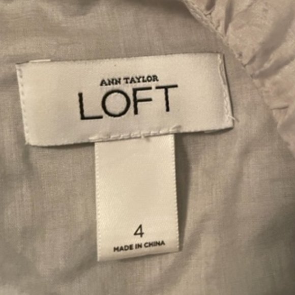 Ann Taylor Loft Blue Silk Blend Dress Size 4 - Picture 8 of 9